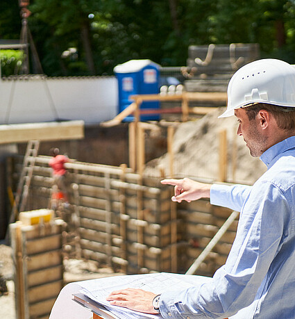 Baustellenbesichtigung eines Monvest Immobilienprojekts