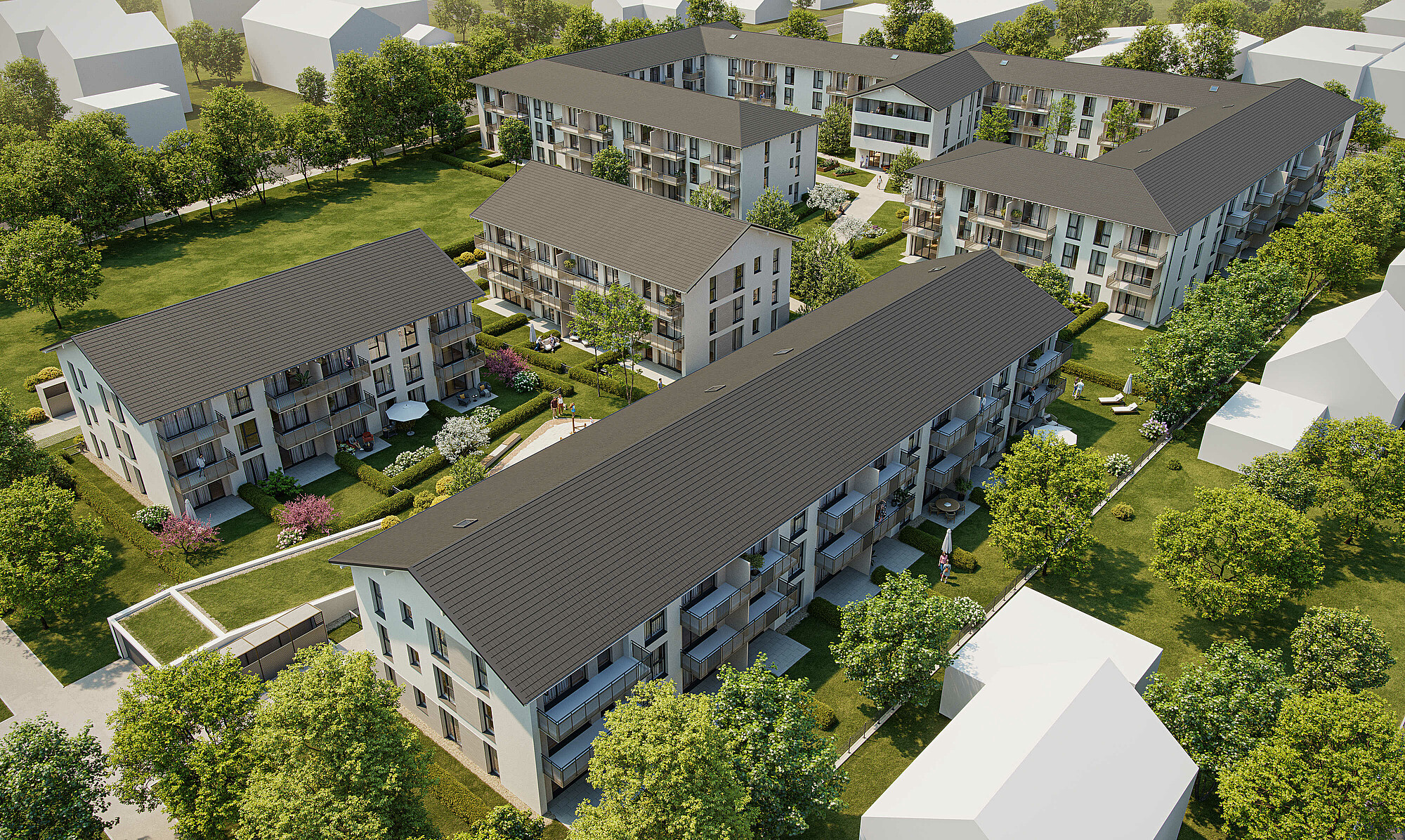 Living Park Aschheim Neubauwohnungen barrierefreie Wohnungen